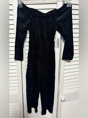 NWT Old Navy Little Girls Black Jumpsuit Size XS (5)